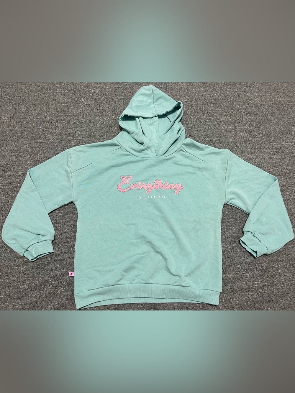 Everything Is Possible Mint Green Kids Hoodie